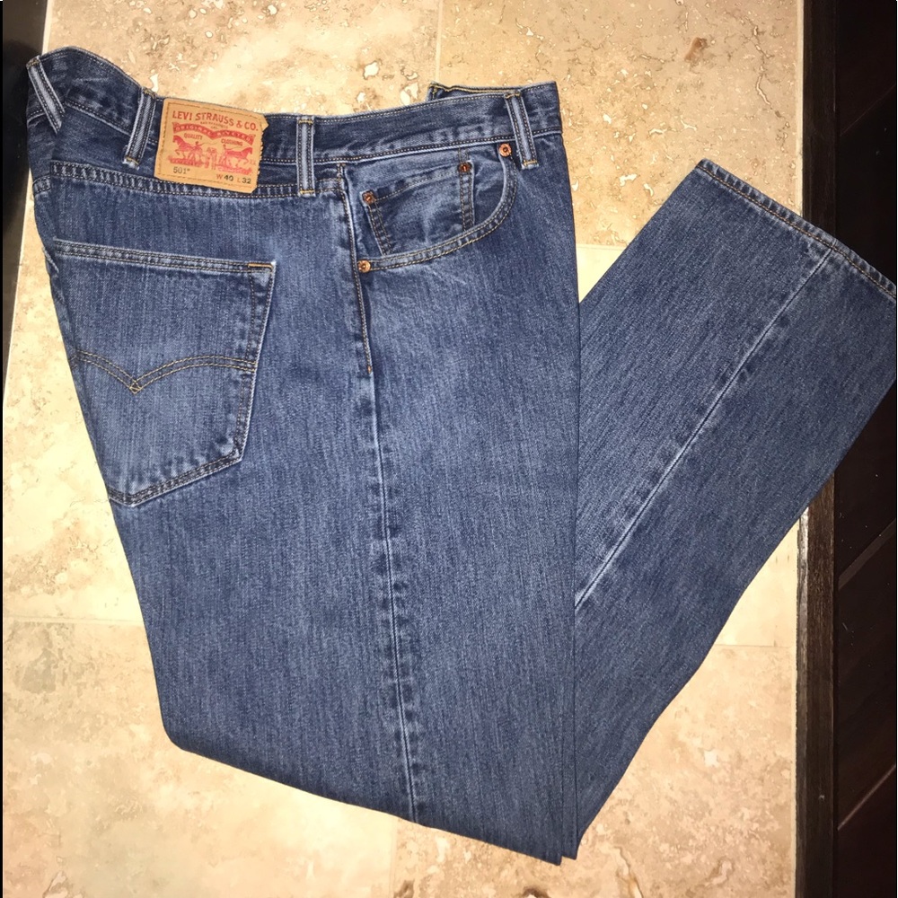 Men’s Levi’s 501 Jeans Sz W 40 L 32 Original Fit